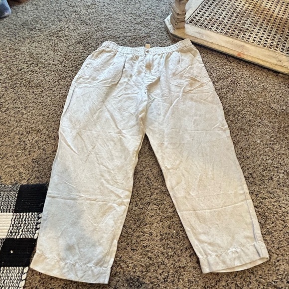 Madewell | Linen Blend Track Trousers in Natural L 30%off w♥️ #74 - Picture 1 of 8